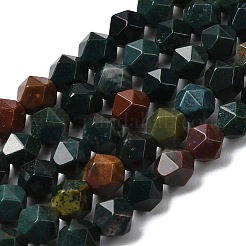Natural Bloodstone/Heliotrope Beads Strands&nbsp;G-Z119-A16-02