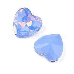 ガラスカボション  多面カット  ハート  藤紫色  10x10x4.5mm  45個/セット&nbsp;GLAA-N0028-08C