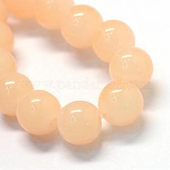 Baking Paint Imitation Jade Glass Round Bead Strands&nbsp;DGLA-Q021-10mm-42