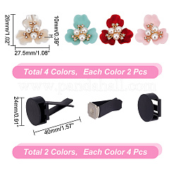 8 Sets 2 Colors Self Adhesive Plastic Car Air Freshener Vent Clips&nbsp;DIY-GA0005-24