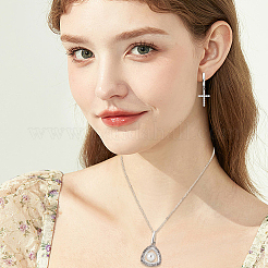 6個、3つのスタイル、ロジウムメッキ、925つのスターリングシルバーアイスピックピンチベイル  プラチナ  11~18x2mm  穴：0.9~1mm  ピン：0.8~1mm  2個/スタイル&nbsp;STER-BBC0006-94