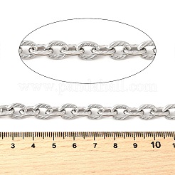 304 Stainless Steel Textured Cable Chains&nbsp;CHS-C018-05P