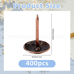 鉄釘400本  家具修理用品  フラットラウンド  赤銅鉱  16.5x11mm&nbsp;IFIN-FH0001-98R