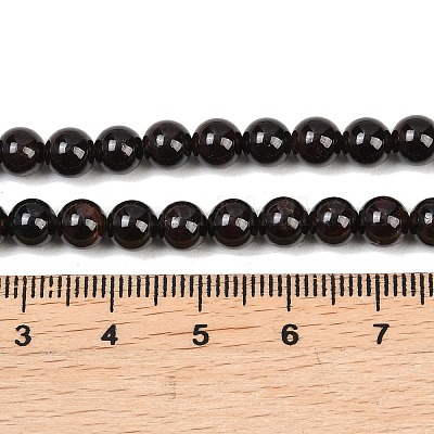 ガーネットラウンドビーズ連売り  6mm  穴：1mm  約61個/連  15インチ&nbsp;G-O081-03-6mm-1