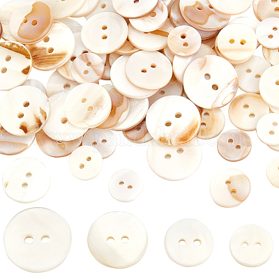80Pcs 4 Styles Shell Buttons&nbsp;FIND-BBC0015-95A-1