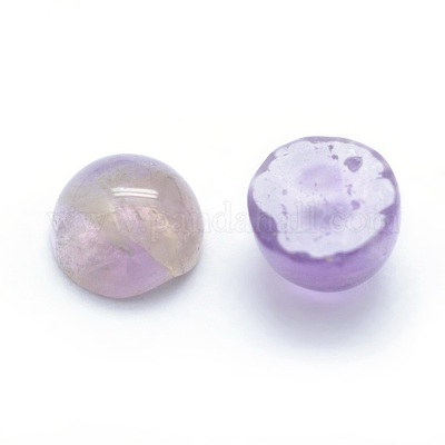 Natural Amethyst Cabochons&nbsp;G-P393-R14-4mm-1