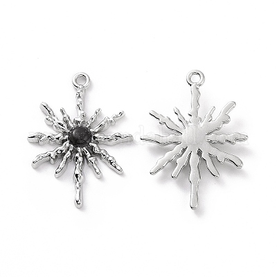 Rack Plating Alloy Cat Eye Pendants&nbsp;PALLOY-D007-08P-E-1