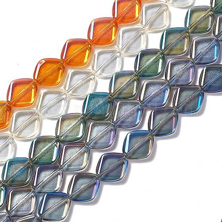 Electroplate Glass Beads Strands EGLA-L032-FR-1