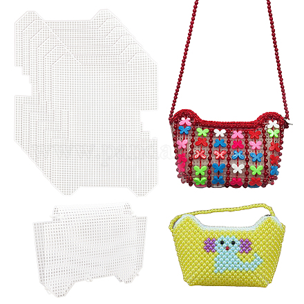 プラスチックメッシュキャンバスバッグシート DIY クラフト 編み物