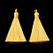 Polyester Tassel Big Pendants Decoration, Gold, 80~90x8.5~9mm, Hole: 4x6mm
