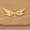 Dragonfly Alloy Pendants, Golden, 79x54mm