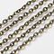 Iron Cable Chains, Unwelded, with Spool, Flat Oval, Cadmium Free & Nickel Free & Lead Free, Antique Bronze, 4.1x3x0.5mm, about 328.08 Feet(100m)/roll