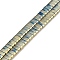 Electroplated Non-magnetic Synthetic Hematite Beads Strands, Rectangle, 2-Hole, Blue Plated, 5x2x2mm, Hole: 0.8mm, about 190~195pcs/strand, 15.55~16.73(39.5~42.5cm)
