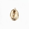 Electroplated Shell Pendants, Cowrie Shells, Golden, 20~30x12~18x7~12mm, Hole: 3mm