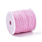 Nylon Braided Cord, Chinese Knotting Cord for Jewelry Making Macrame Craft, Pearl Pink, 1mm, about 284.33 yards(260m)/roll