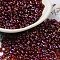 Spray Painted Glass Seed Beads, Peanut, Dark Red, 4~5x2~2.5x2~2.5mm, Hole: 0.8~0.9mm, about 8500pcs/pound