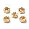 CCB Plastic Beads Frames, Flat Round, Golden, 6x3mm, Hole: 1.2mm