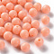 Opaque Acrylic Beads, Round, Light Salmon, 8x7mm, Hole: 2mm, about 1745pcs/500g
