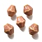 Vintage Style Glazed Ceramic Porcelain Beads, Faceted Bicone, Dark Salmon, 11.5x10mm, Hole: 2mm