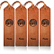 Cowhide Leather Labels, Handmade Embossed Tag, with Holes, for DIY Jeans, Bags, Shoes, Hat Accessories, Mountain, 180x50x1.2mm