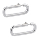 2Pcs 925 Sterling Silver Spring Ring Clasps&nbsp;STER-WR0001-08-1