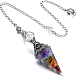 Gemstone & Resin Hexagonal Pointed Dowsing Pendulums&nbsp;PW-WG7D05E-05-1