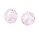 透明ガラスビーズ  多面カット  ラウンド  パールピンク  14x13.5x14mm  穴：1.6mm&nbsp;GLAA-A041-01A-05-2