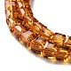 ガラスビーズ連売り  多面カット  キューブ  ダークチソウ  4~5x4~5x4~5mm  穴：1mm  98~100個/連  40~43cm&nbsp;GLAA-R041-4x4mm-12-3