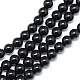 Synthetic Black Stone Bead Strands&nbsp;G-R345-4mm-35-1-1