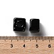 手作りランプワークビーズ  正方形  ブラック  9.5~11.5x10~12x8~8.5mm  穴：3.5~4mm&nbsp;LAMP-Q003-01F-3