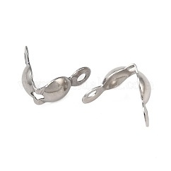 変色しにくい316サージカルステンレススチールボールチープ  Vカップ貝チップボールチープ  ステンレス鋼色  8x4mm  穴：1.3mm