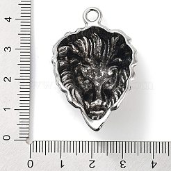 合金のチベット風チャーム  ライオン  アンティークシルバー  44x28x16.5mm  穴：3.5mm&nbsp;PALLOY-S031-11A