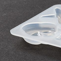 花と貝殻とヒトデと足跡と蝶のシリコンモールド  レジン型  粘土工芸の金型ツール  ホワイト  67x50x6mm  内径：15~22x16~23mm&nbsp;DIY-P059-07