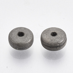 Ccbプラスチックスペーサービーズ  フラットラウンド  めっきされた錫の色  6x3mm  穴：1.5mm  約6500個/500g&nbsp;CCB-S160-332A
