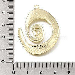 合金ペンダント  らせん状の形のチャーム  ゴールドカラー  40x31x2.5mm  穴：2mm&nbsp;PALLOY-B016-04G