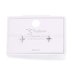 925スターリングシルバースタンドピアス  スター  プラチナ  7x5.5mm&nbsp;STER-N016-85P