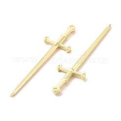 ラックメッキ合金カボション  カドミウムフリー＆ニッケルフリー＆鉛フリー  剣  ゴールドカラー  79.5x22.5x5mm&nbsp;PALLOY-E025-06G