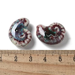 手作りの陶器ビーズ  カタツムリ  カラフル  20~21x16~17x9~10.5mm  穴：2~3mm&nbsp;PORC-L080-F14