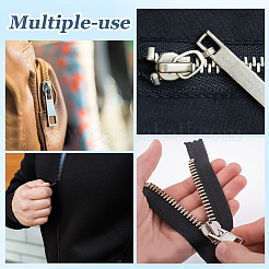 服装アクセサリー  真鍮ジッパーストッパートップボトムストップ  プラチナ  3~4x3~4x2mm  90個/スタイル  2 スタイル  180pc&nbsp;KK-CY0001-17C