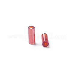 透明色光沢ガラスラッパビーズ  丸い穴  ブラウン  3~8x2mm  穴：0.7mm  約450g /ポンド&nbsp;SEED-N005-001-A06
