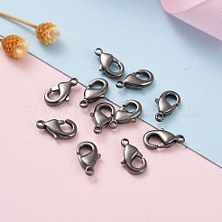 ガンメタ色真鍮カニカン  オウムトリガークラスプ  ニッケルフリー  10x5x3mm  穴：1mm&nbsp;X-KK-901-B-NF