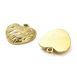 304ステンレスペンダント  ハートチャーム  14KGP本金メッキ  13.5x13x3mm  穴：1.6mm&nbsp;STAS-L022-108G-06