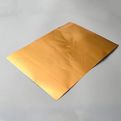 工芸彫刻用のアルミホイル紙シート  ゴールド  長方形  400x300x0.07mm  100個/セット&nbsp;OFST-WH0004-158C
