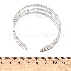 21mm 304ステンレススチール製 3連カフバングル（女性用）  変色なし  ステンレス鋼色  内径：2.05インチ（5.2cm）&nbsp;SA-CBAB767-27P