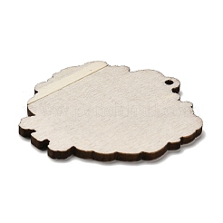 ウッドペンダント  クリスマステーマのチャーム  言葉  46x43.5x2.5mm  穴：2mm&nbsp;WOOD-Z003-03G
