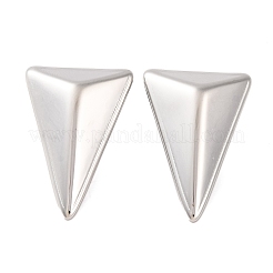 変色しない304ステンレススチールスタッドピアス  三角形  ステンレス鋼色  30x20mm&nbsp;EJEW-G395-13P