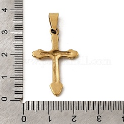 ステンレスペンダント201個  イースターのために  十字架クロス  ゴールドカラー  37x19x3.5mm  穴：9x3mm&nbsp;STAS-N096-15G