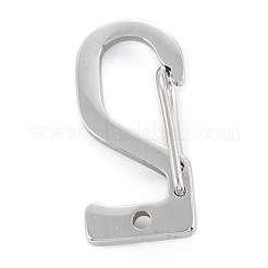 変色しない304ステンレススチール製キーチェーン留め具  ステンレス鋼色  NUM。2  23x11x5mm&nbsp;STAS-C024-24P
