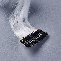ファッションレディースヘアアクセサリー  鉄のスナップヘアクリップ  化学繊維カラフルなかつらを使って  ホワイト  50x3.25cm&nbsp;LS-PHAR-TAC0001-025