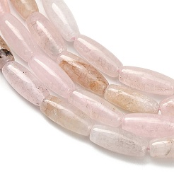 天然ピンクモルガナイトビーズ連売り  ライス  10~10.5x4~4.5mm  穴：0.6mm  約39個/連  15.87''（40.3センチメートル）&nbsp;G-H335-A01-4x10mm